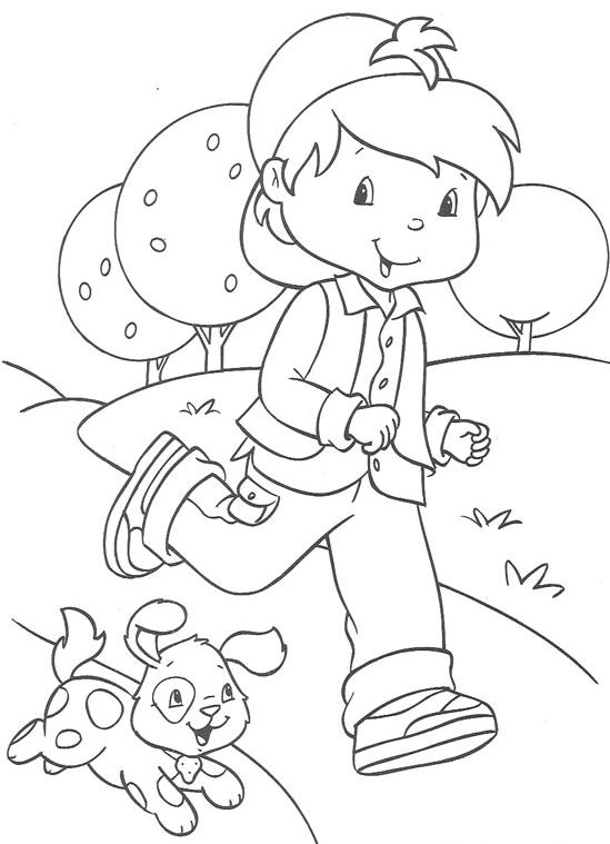 coloriage ami de charlotte qui court